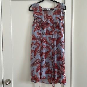 Cabi Isabel Palm Leaf Ruffled Summer Dress
